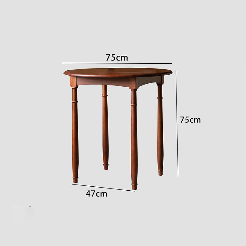 Solid Wood Coffee Table For Home Small Apartment Retro Round Table