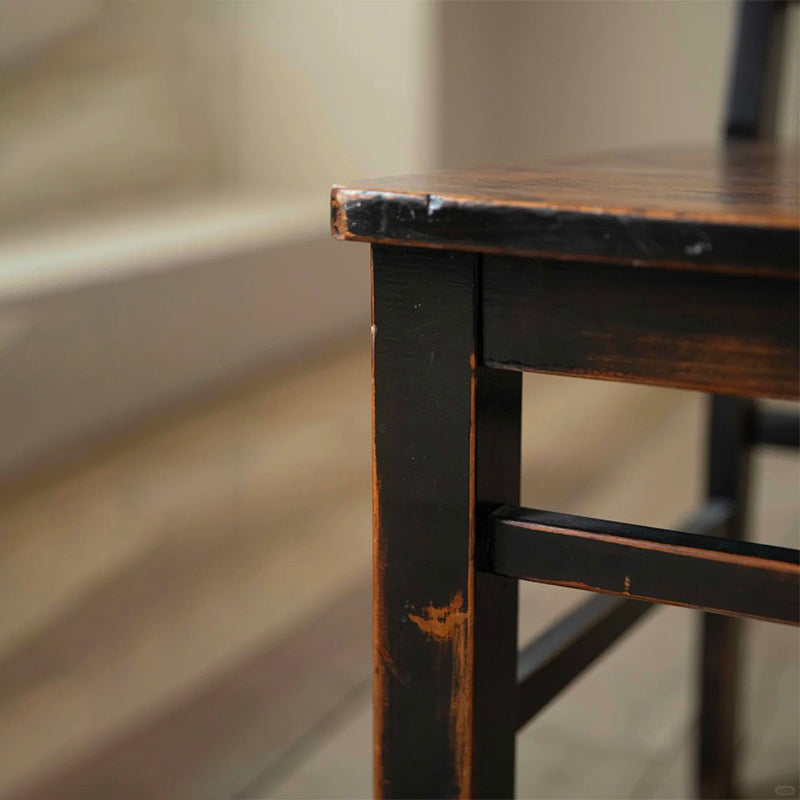 Vintage Elm Stools Old Style Dining Chair Backrest Chair