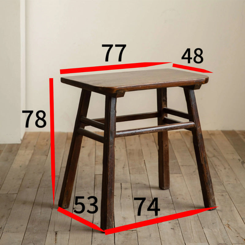 Retro Side Table Solid Wood End Table Suitable For Living Room Bedroom
