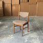 Vintage Solid Wood Dining Chair Classic Retro Wooden Seat with Backrest