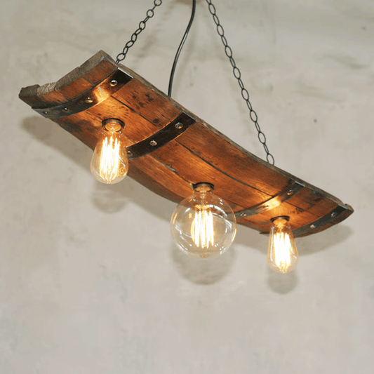 Handcrafted Whiskey Barrel Pendant Light